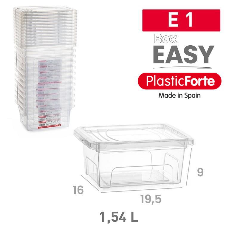 Scatola di immagazzinaggio Easy 1,54 L TRASPARENTE