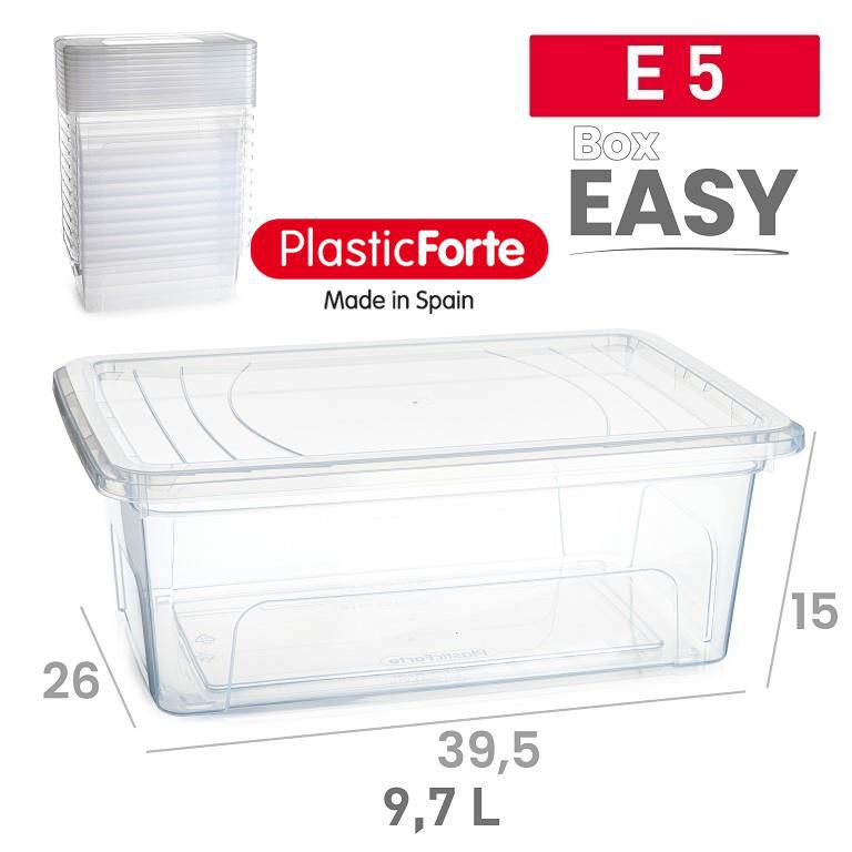 Scatola di immagazzinaggio Easy 9,7 L TRASPARENTE