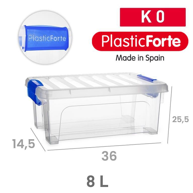 Scatola multiuso Klip No 0 8 L TRASPARENTE