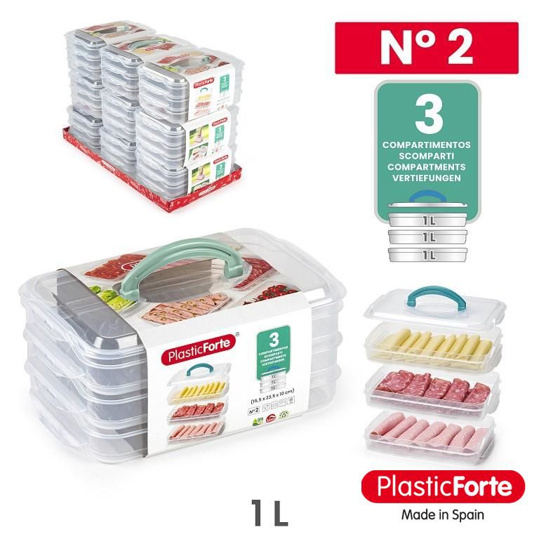 Portapranzo impilabile con manico n.2 SURT VRM
