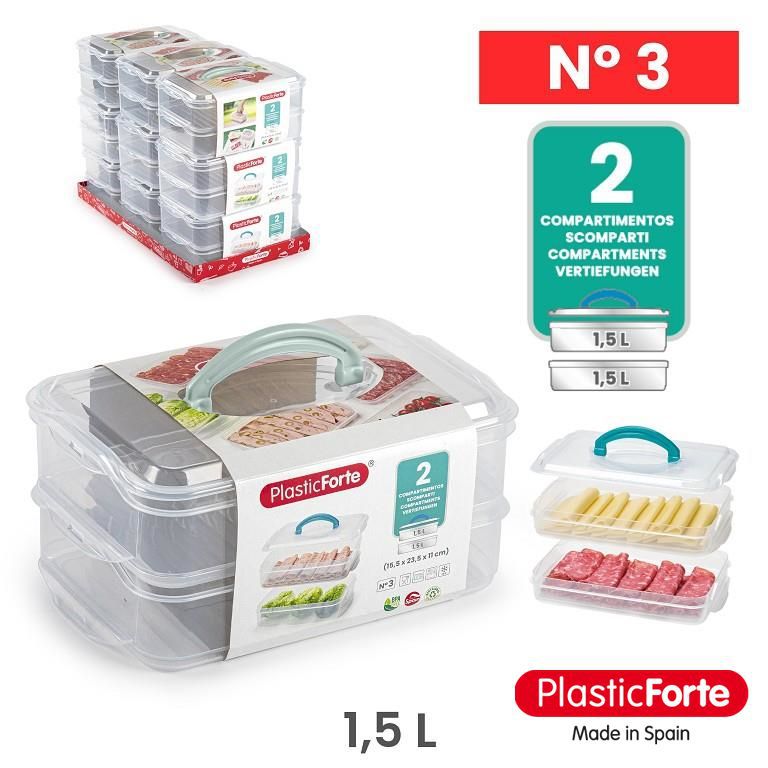 Portapranzo impilabile con manico n.3 SURT VRM
