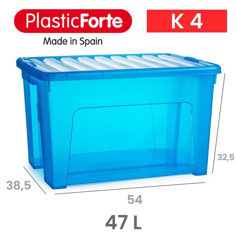 Scatola multiuso Klip No 4 47 L BLU TRASLUCIDE
