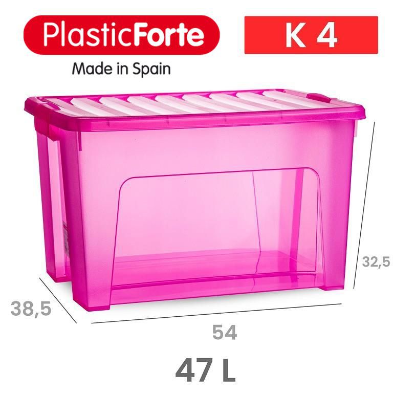 Scatola multiuso Klip No 4 47 L VIOLA TRASL