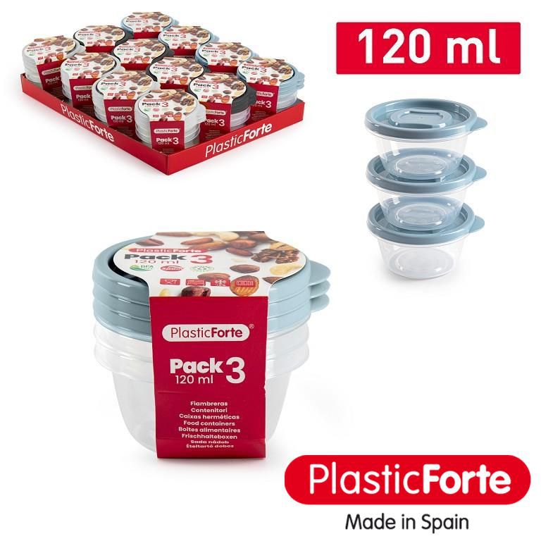 Set 3 contenitori rotondi 120 ml SURTIDO BAG