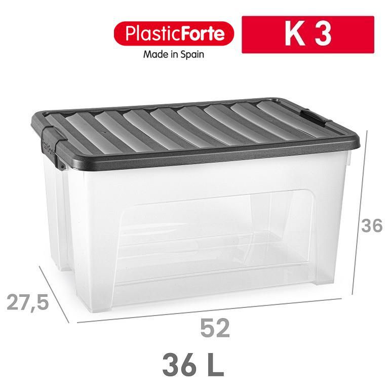 Scatola multiuso Klip No3 36 L ANTRACITE