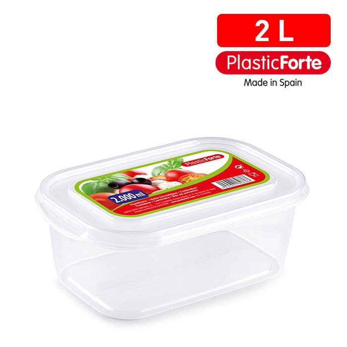 Contenitori BASIC rettangolare 2 L TRASPARENTE