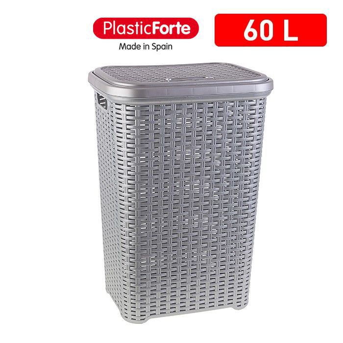 Portabiancheria Rattan ARGENTO