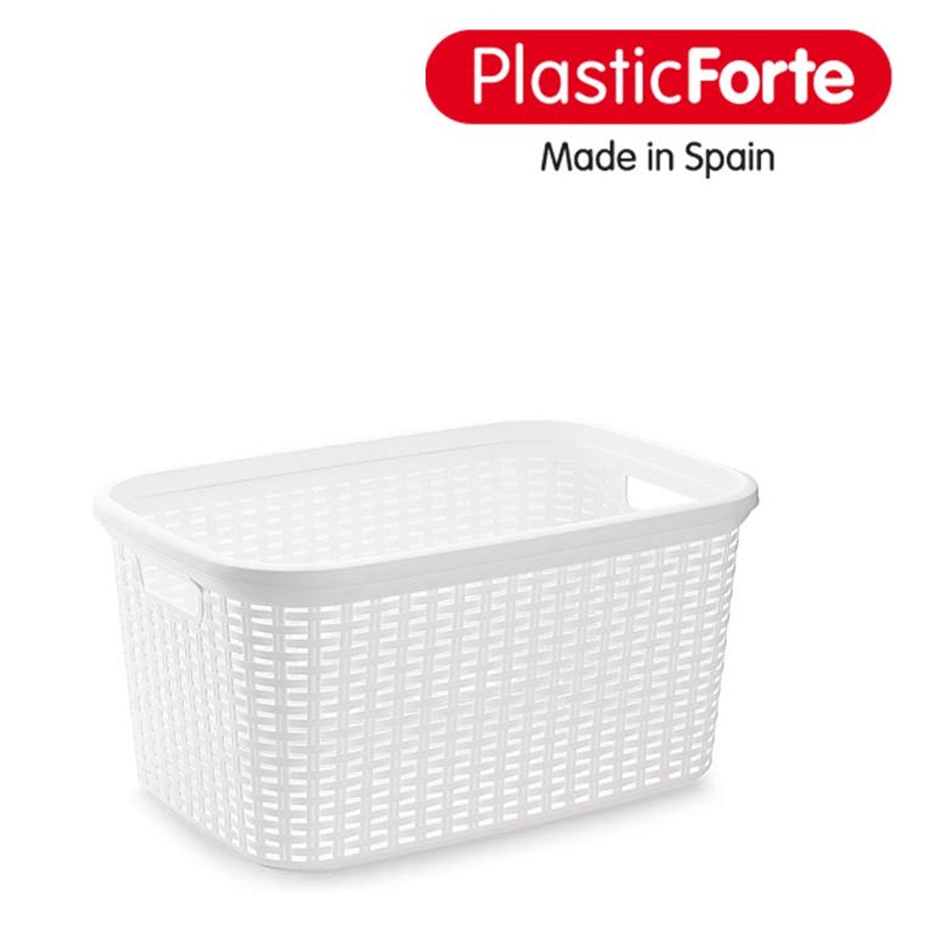 Cesto Biancheria Rattan 35 L 35,5x53,5 BIANCO