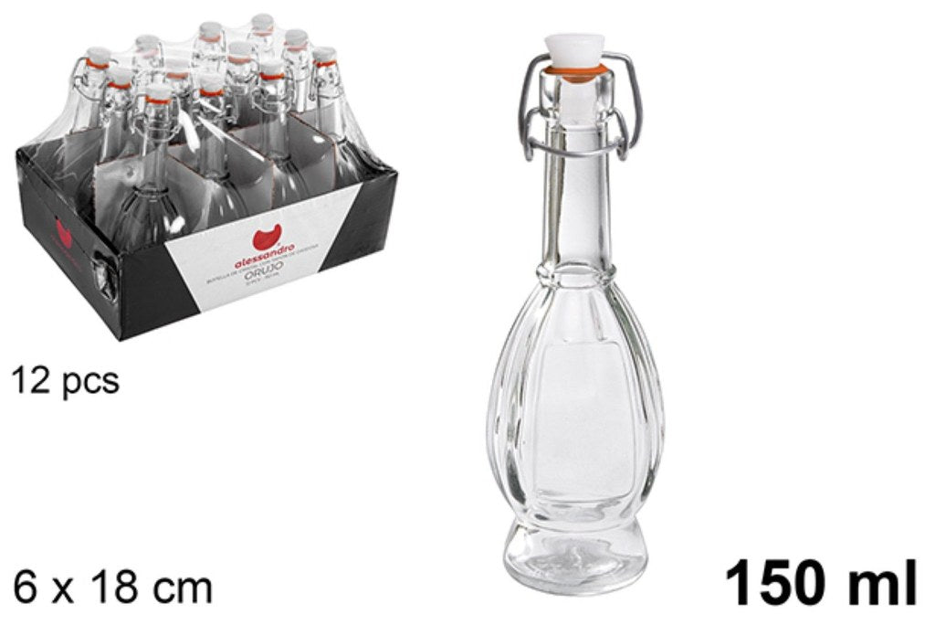 Bottiglia in Vetro con Tappo Meccannico 150 ml
