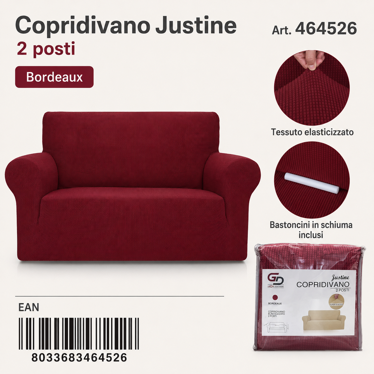 Copridivano Justine 2 Posti