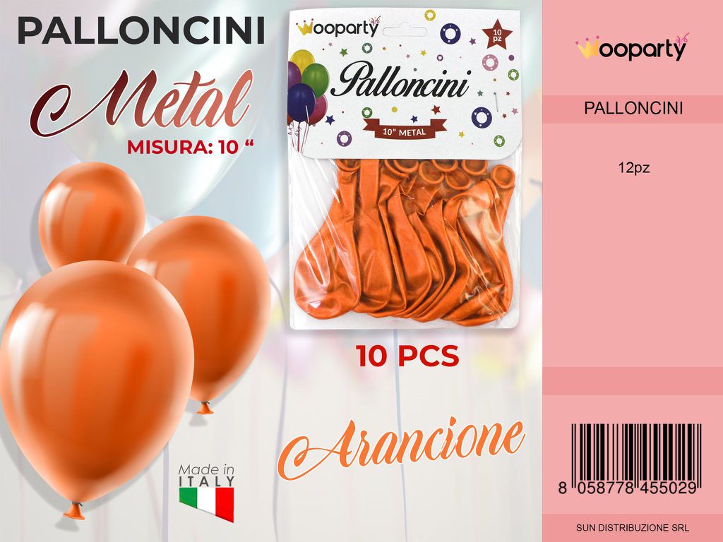 Palloncini Salmone Metal 10 10PCS