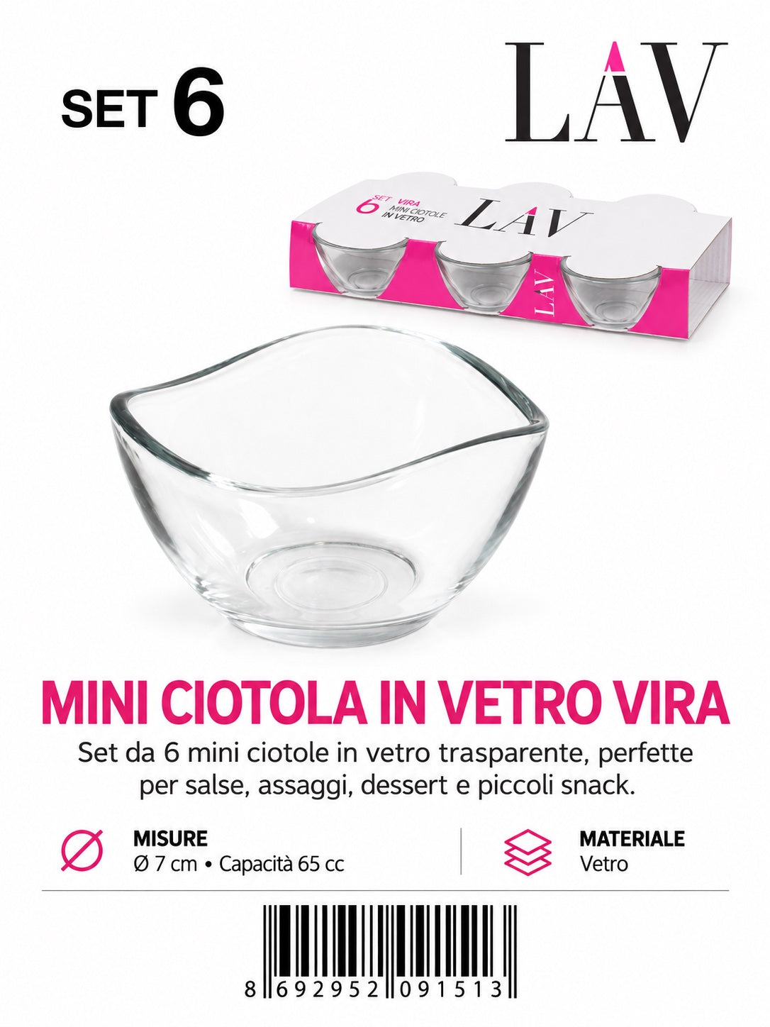 Ciotola Lav-Vira 0065Cc Vir205Esx