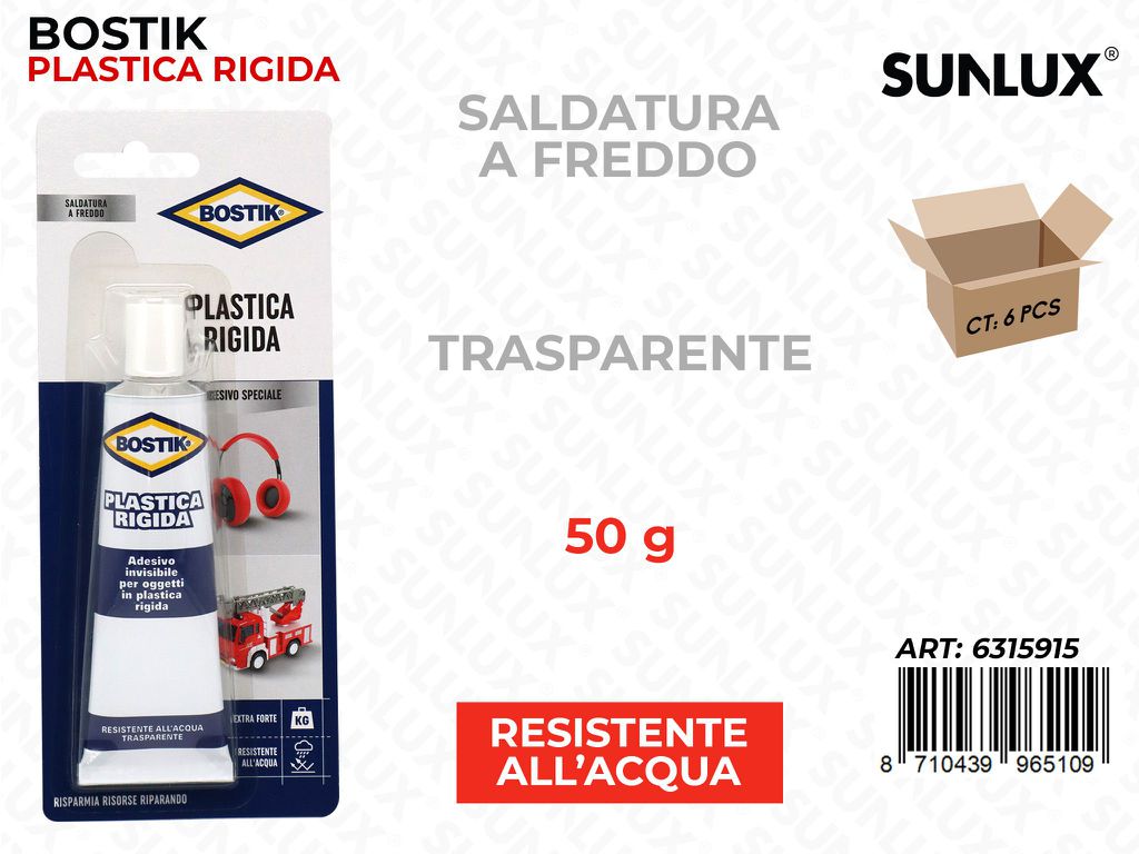 Bostik Plastica Rigida Trasp. 50GR