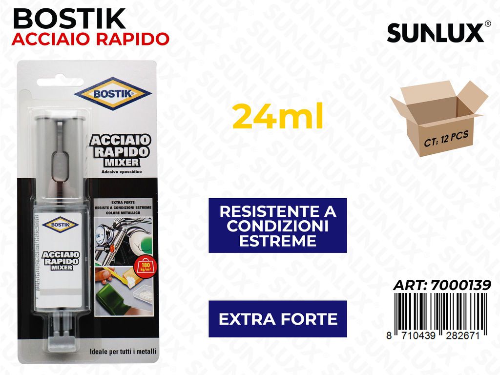 Bostik Acciaio Rapido Mixer 24ML