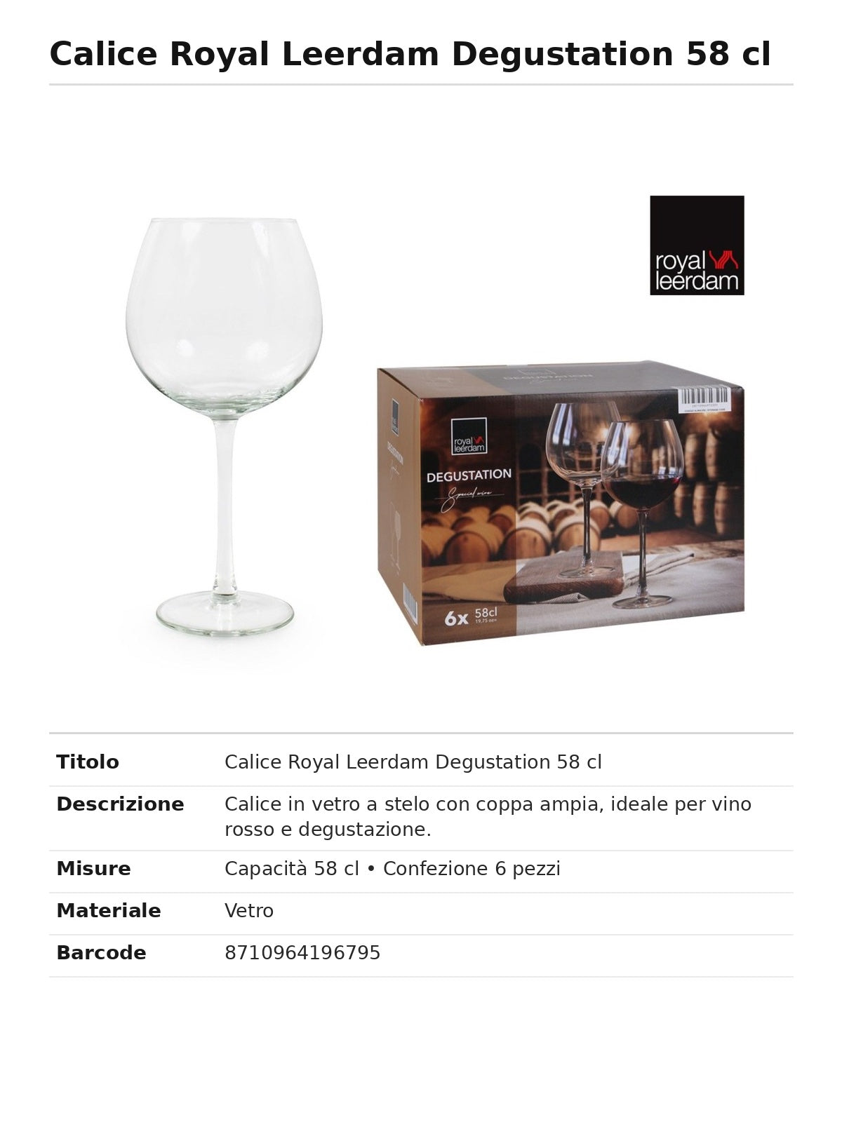 Roy58 Copa Balon 58cl Degustation 761015r