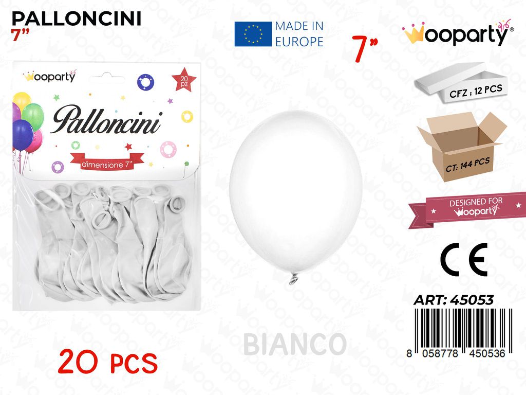 Palloncino Bianco 7 20PCS