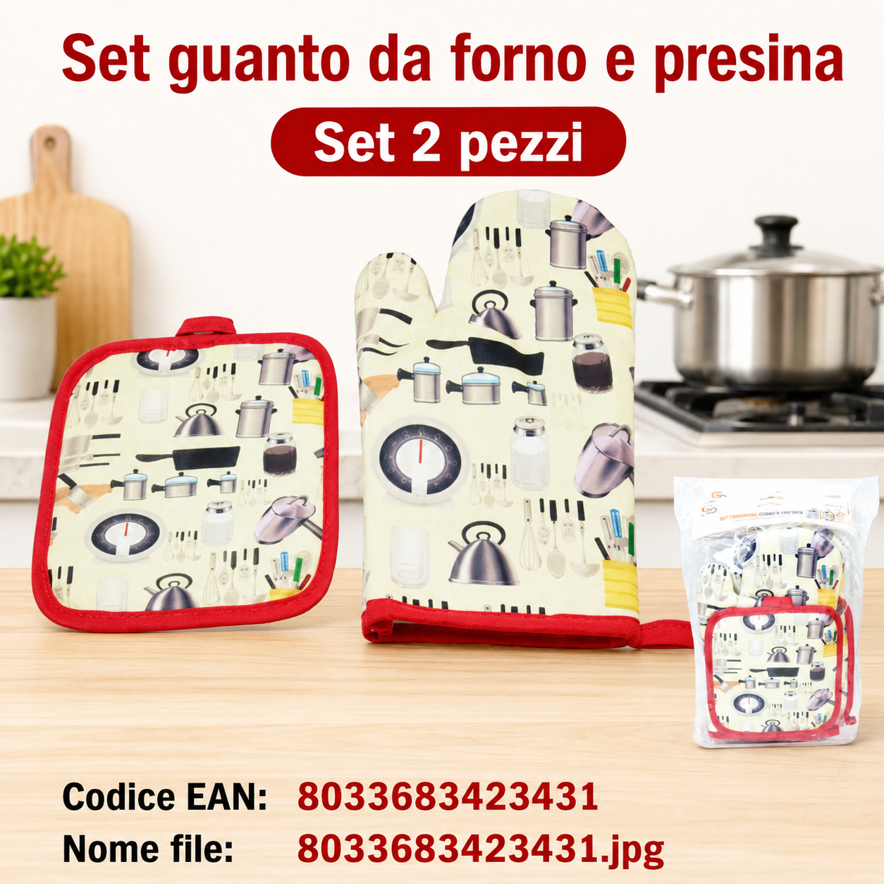 Set Guanto Da Forno E Presina