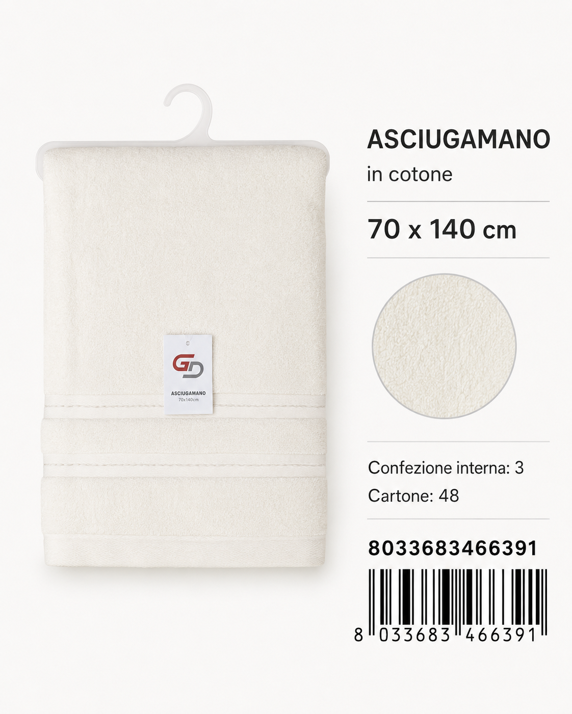 Asciugamano 70*140Cm