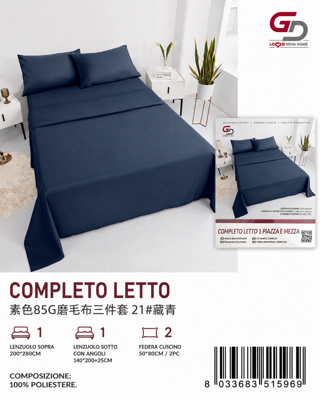 Completo Letto 1P E Mezza