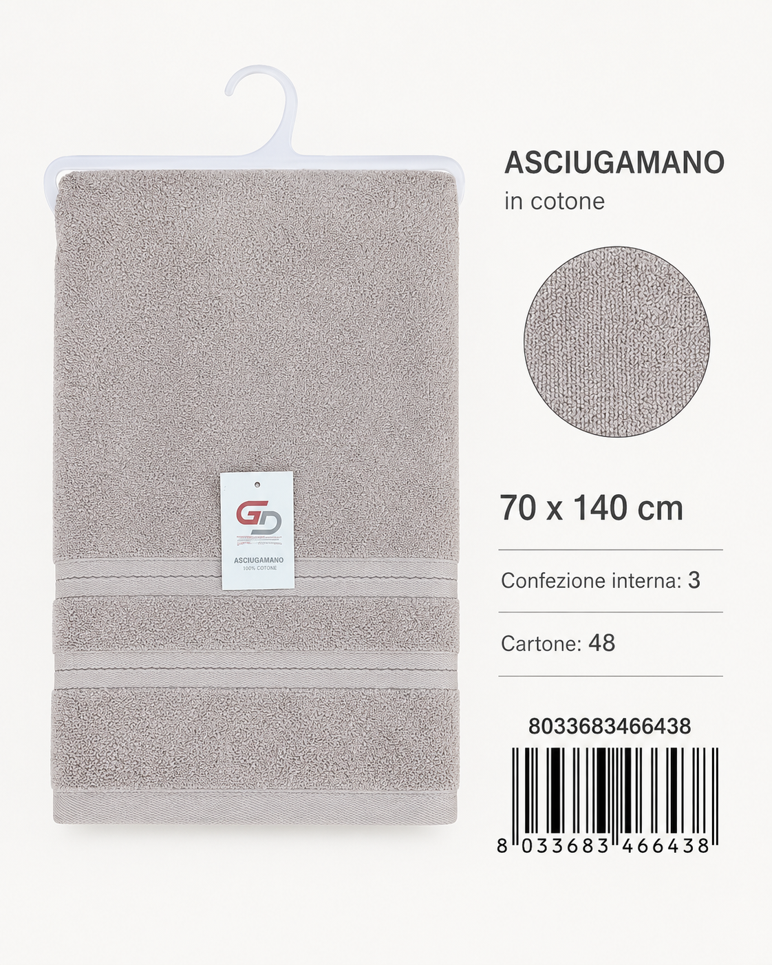 Asciugamano 70*140Cm