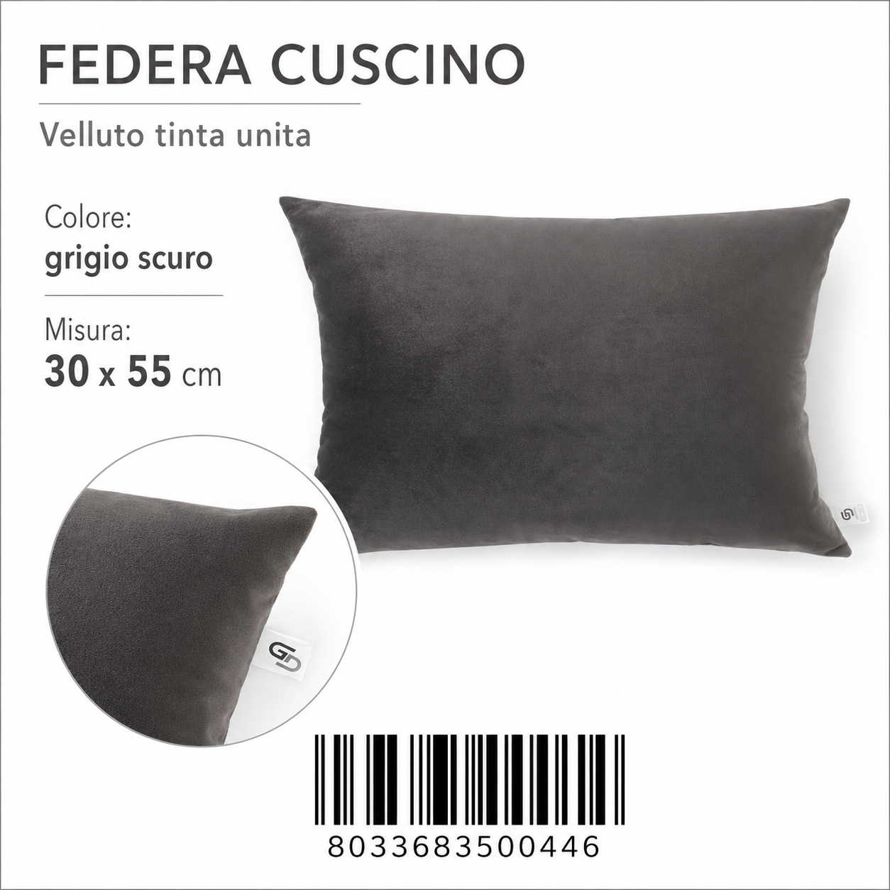 Federa Per Cuscino 30*55Cm