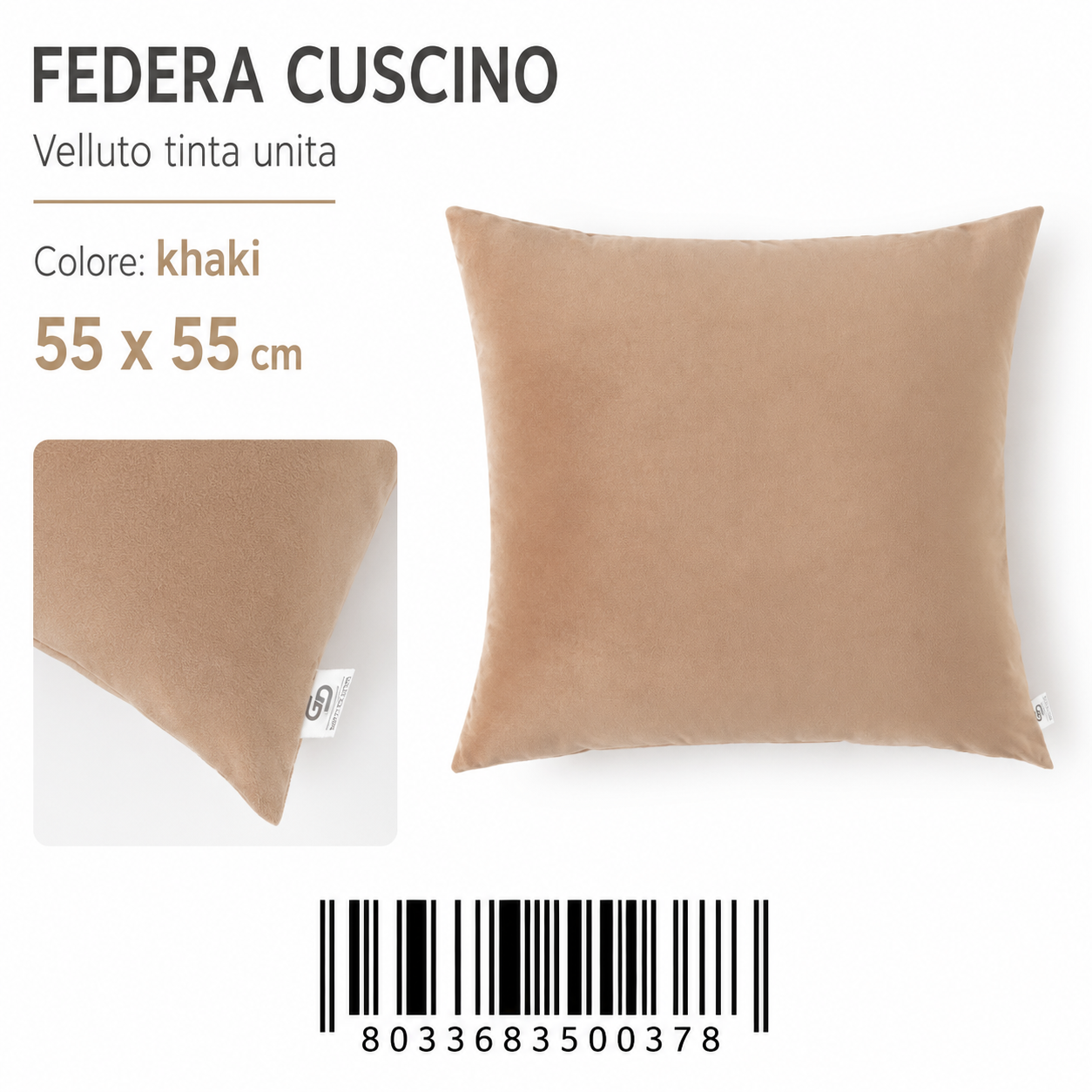 Federa Per Cuscino 55*55Cm