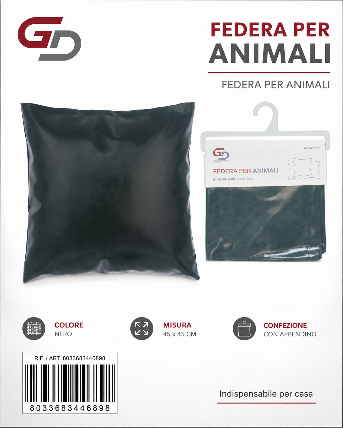 Federa Per Cuscino Animelle 45*45Cm