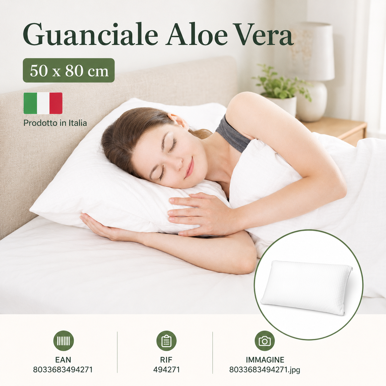 Guanciale Aloe Vera Ref 494271
