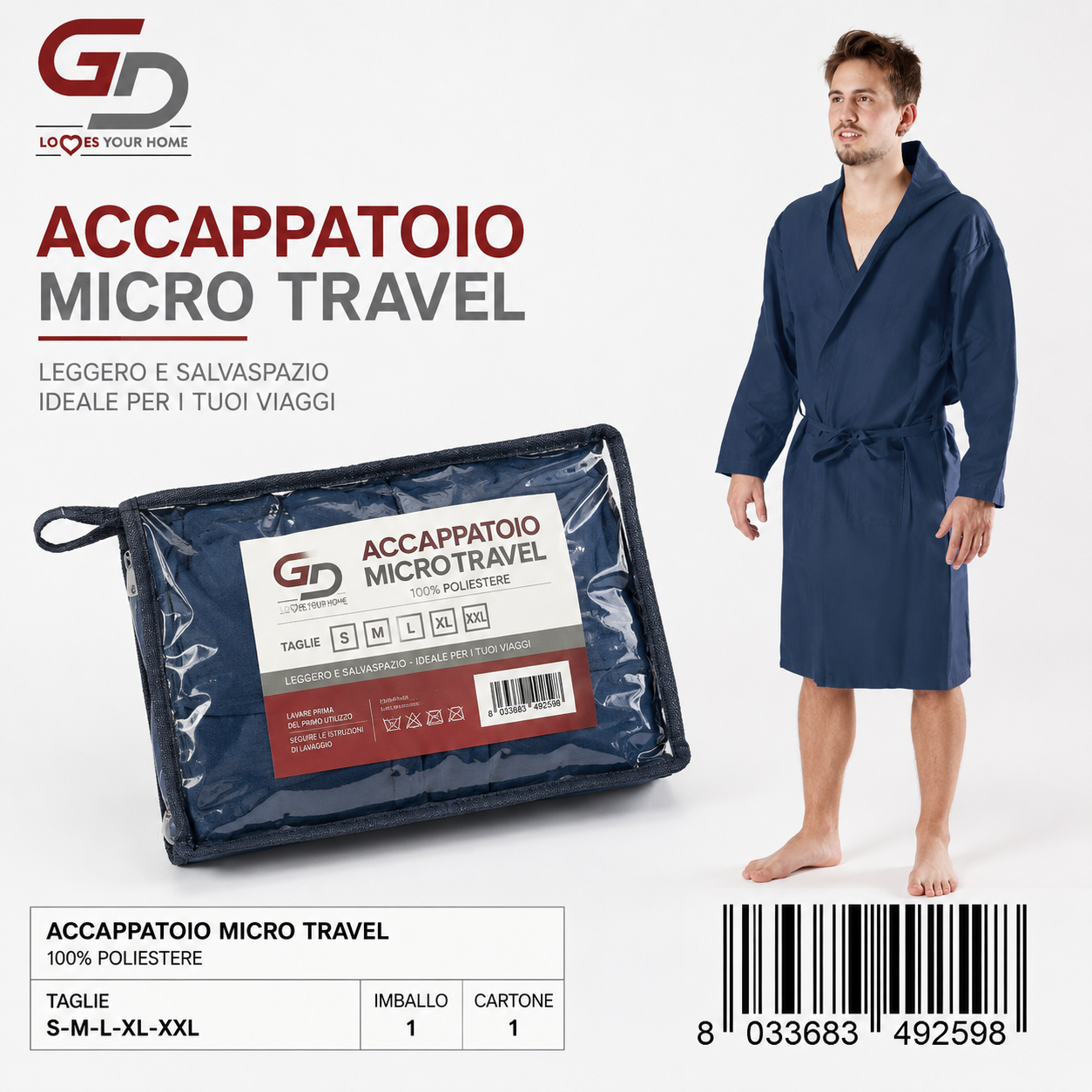 Accap Microf Travel Poch B.Navy