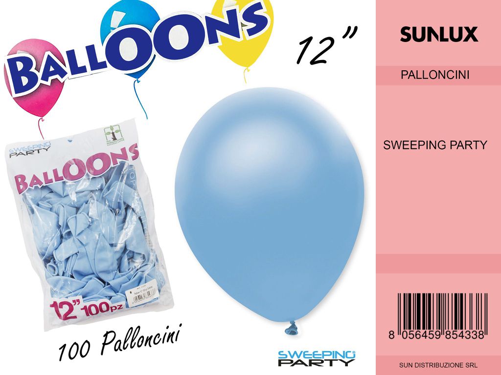 Palloncini Celeste 12 100PC