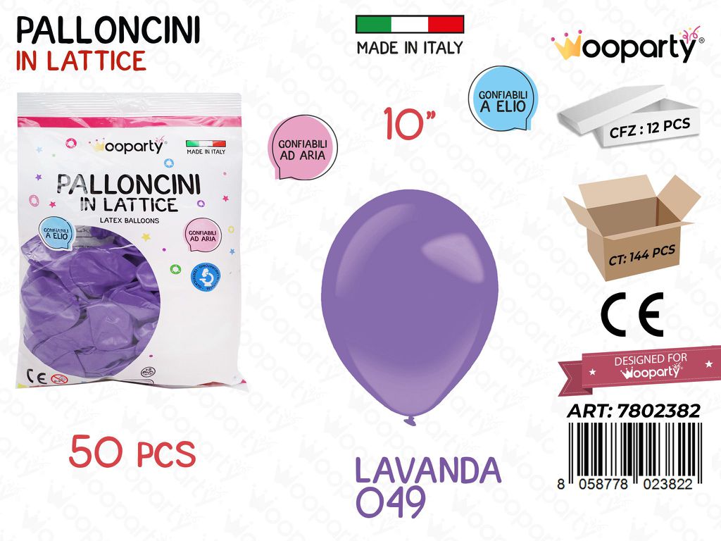 Wooparty Palloncini Lattice Lavanda 10 50PCS