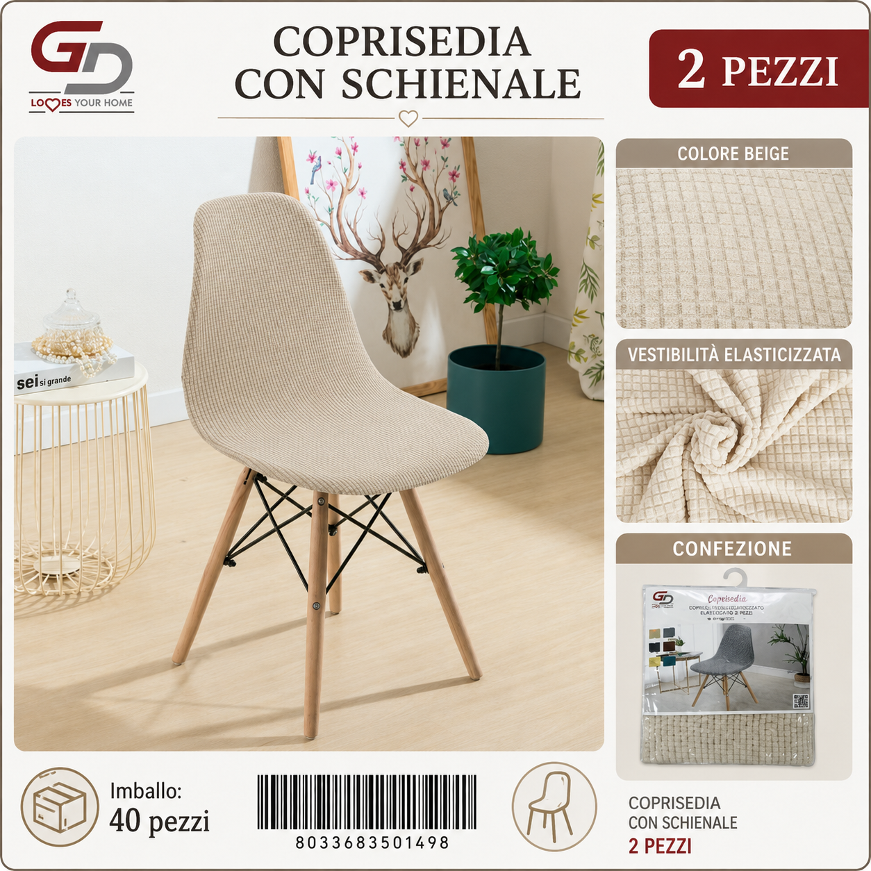 Coprisedia Con Schienale