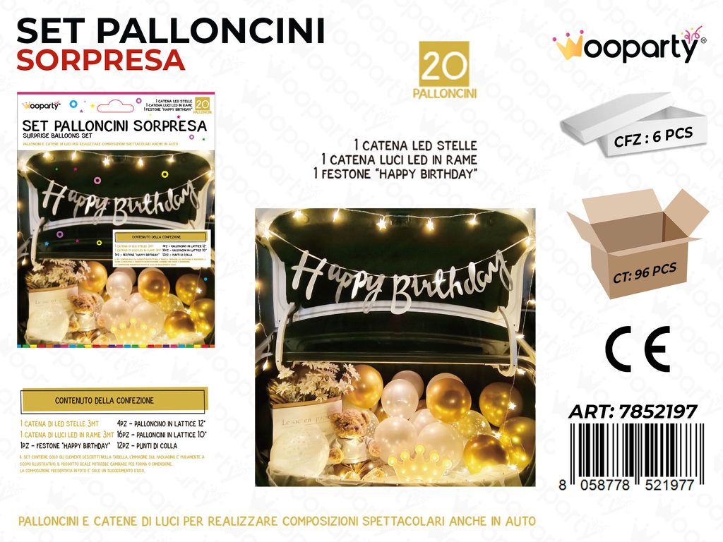 Set Palloncini Sopresa H.b. Arg. 22PCS