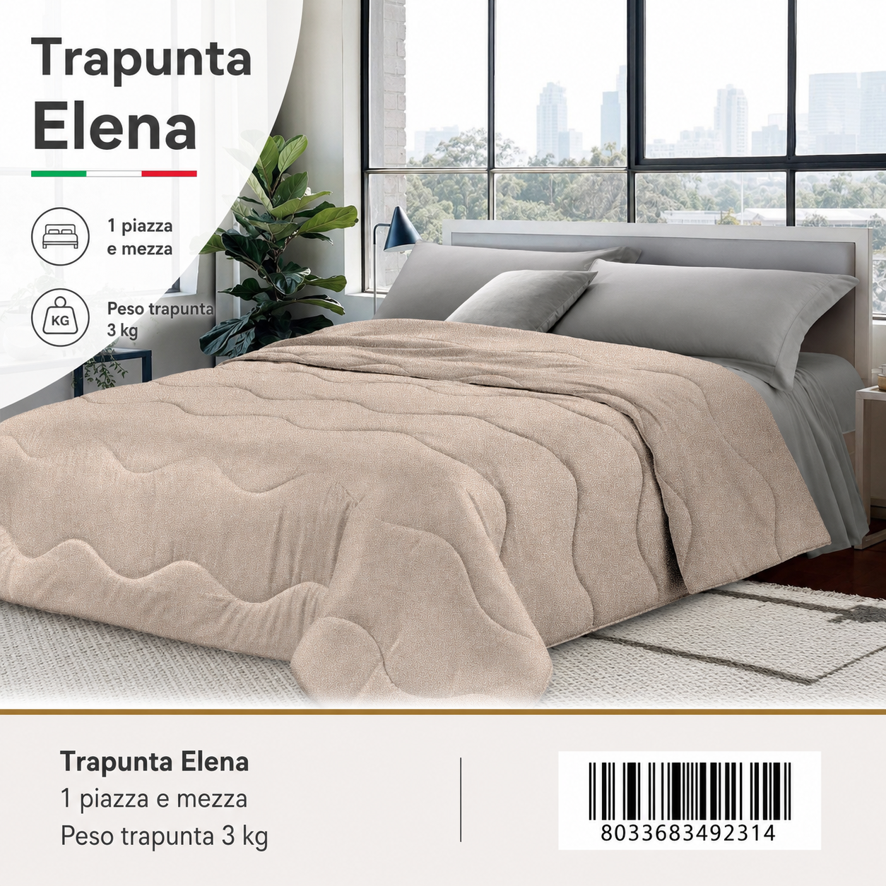 Trapunta Elena Stp 1P1/2 Dis.26 Peso Trapunta 3Kg