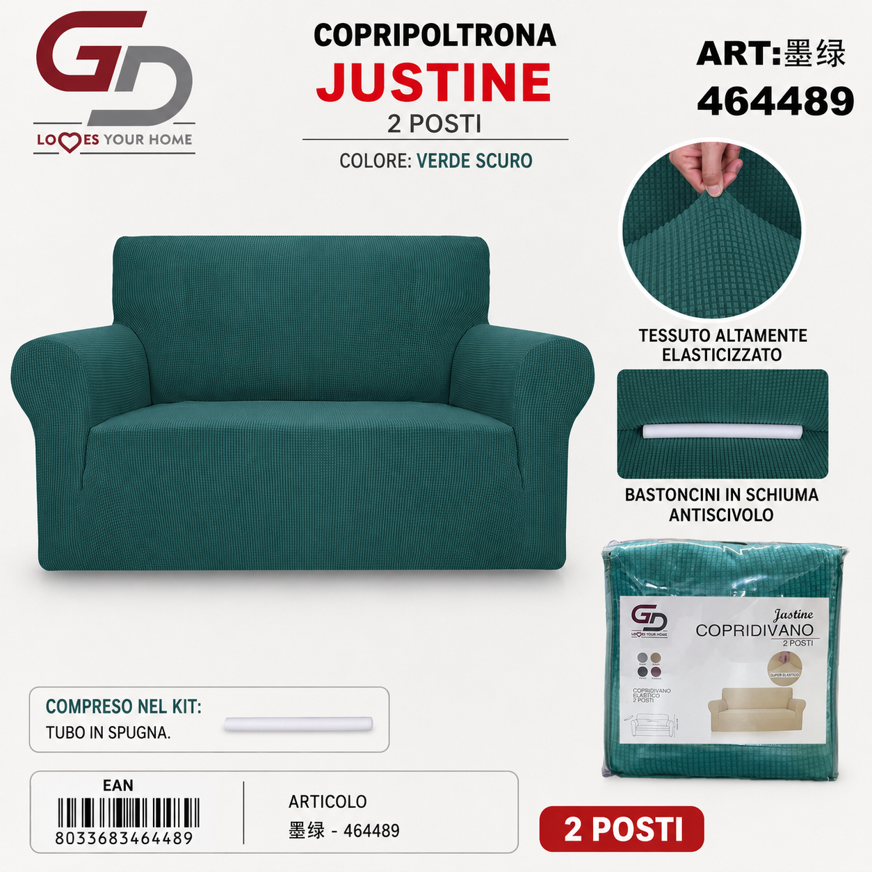 Copridivano Justine 2 Posti