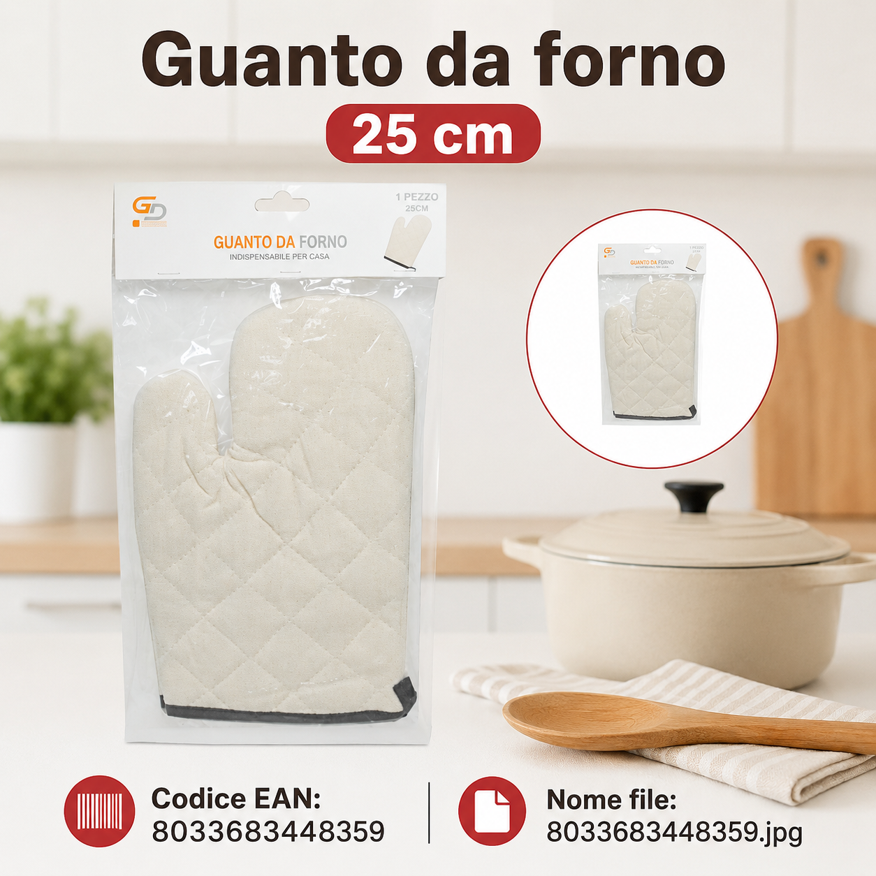 Guanto Da Forno 25Cm