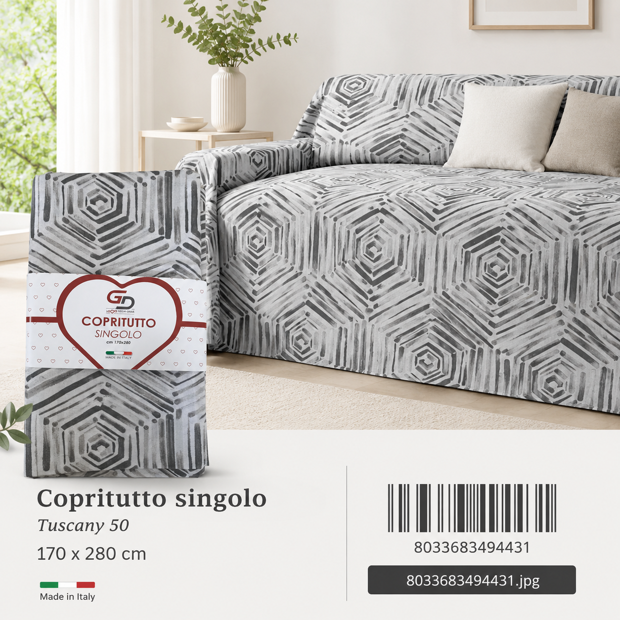 Copritutto 1P Stp 170 X 280 Cm Tuscany 50 Copritutto