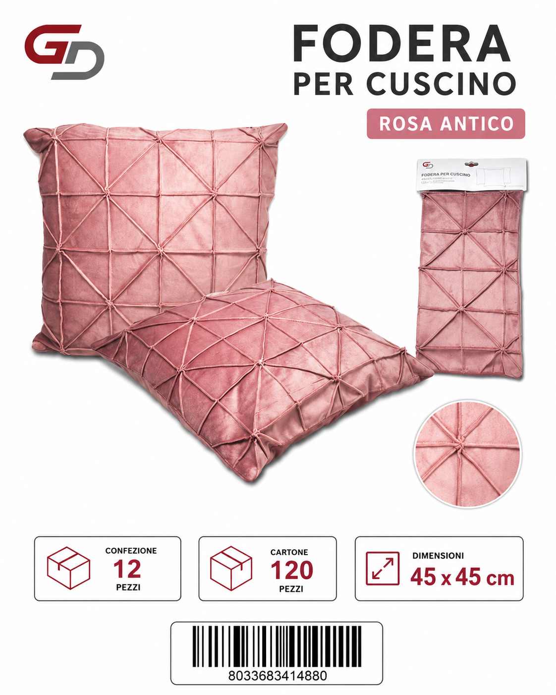 Federa Per Cuscino 45*45Cm