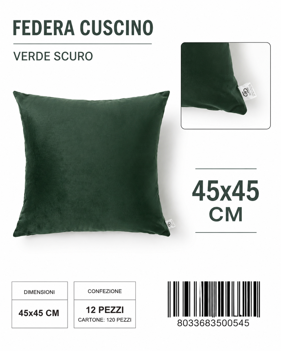 Federa Per Cuscino 45*45Cm