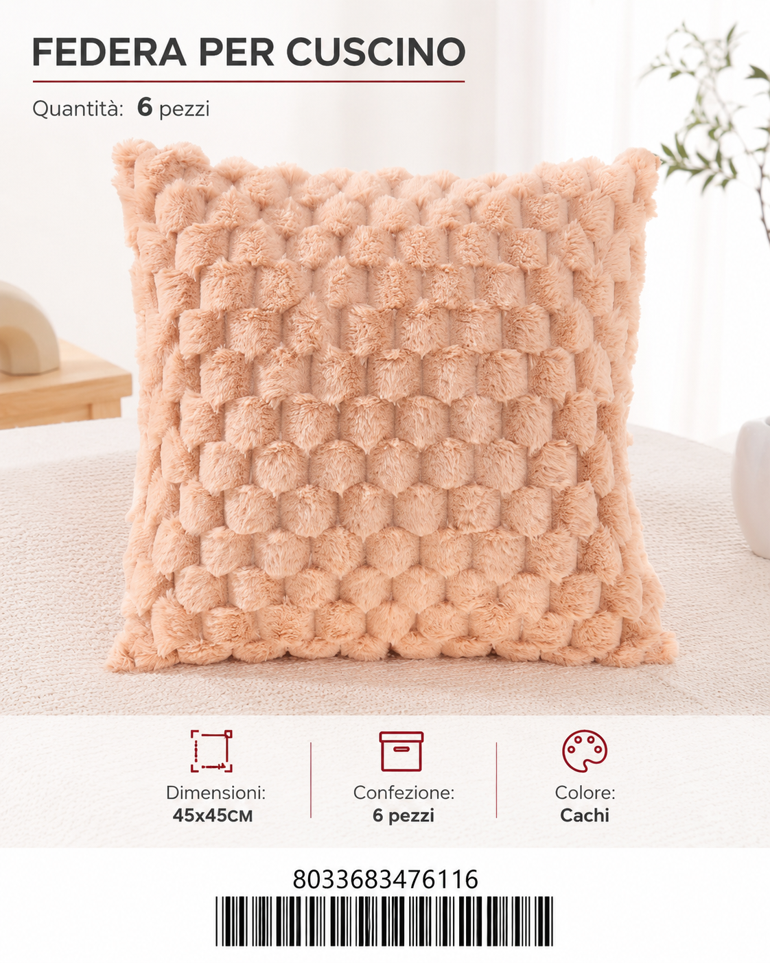 Federa Per Cuscino 45*45Cm