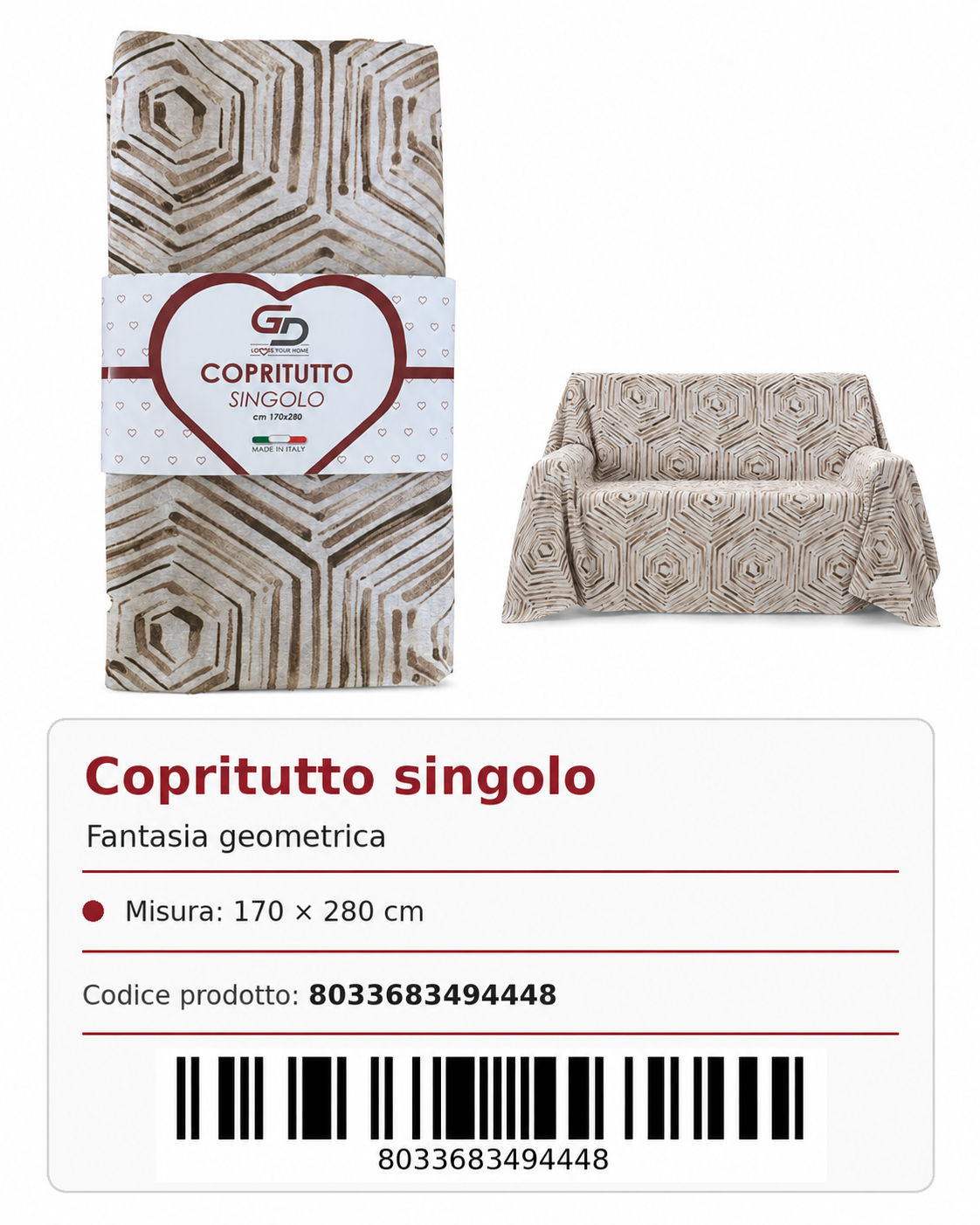 Copritutto 1P Stp 170 X 280 Cm Tuscany 51 Copritutto