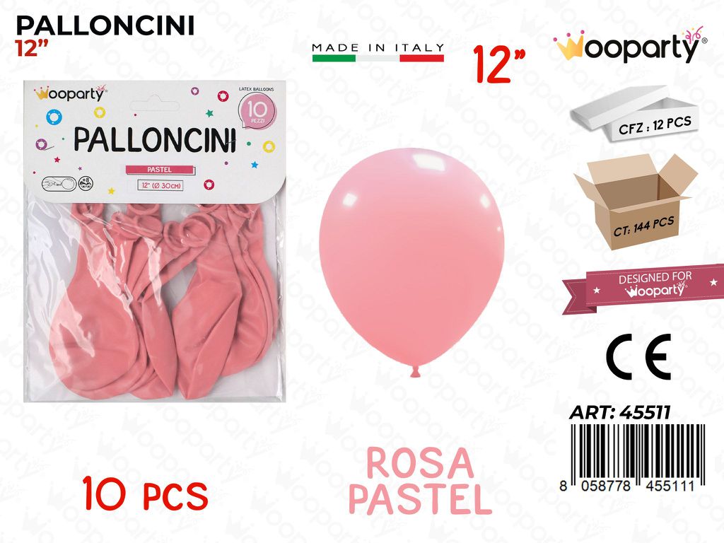 Palloncini Rosa Pastel 12 10PCS