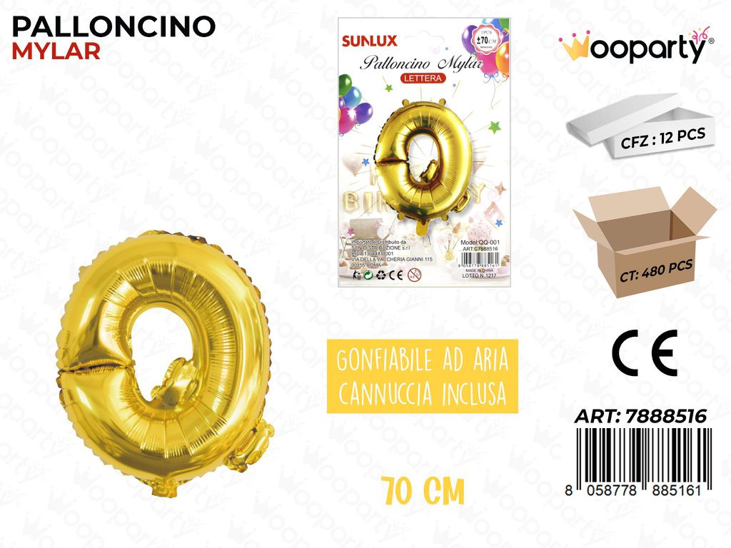 Palloncino Metal Oro Let. Q 70CM