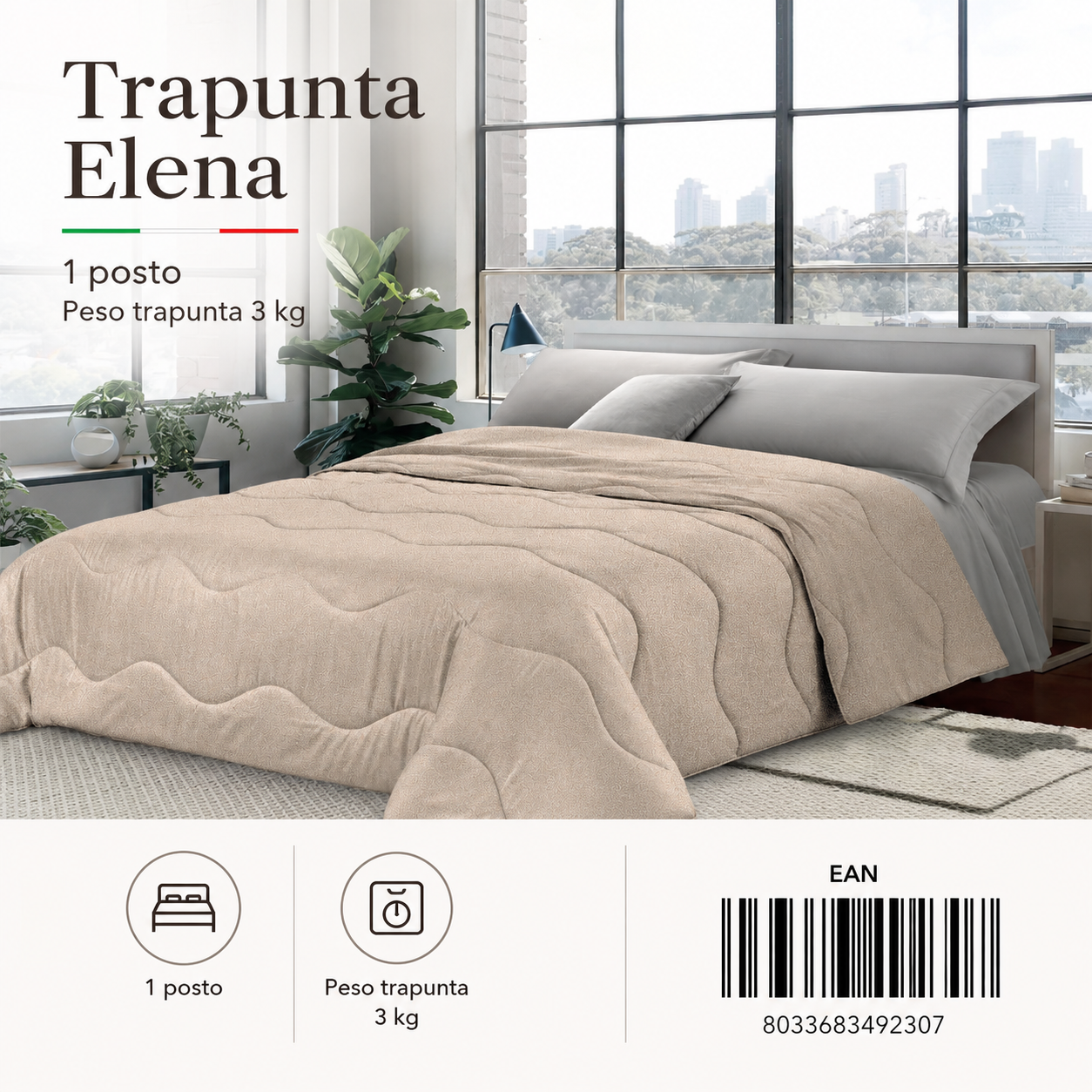 Trapunta Elena Stp 1P Dis.26 Peso Trapunta 3Kg