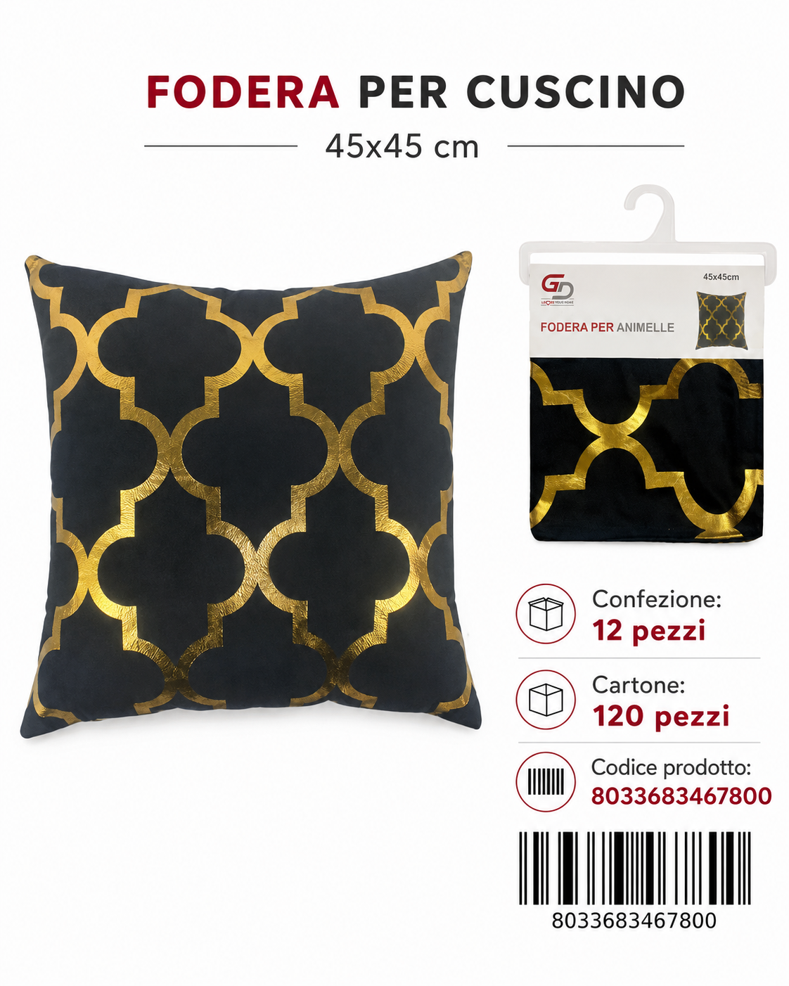 Federa Per Cuscino Animelle 45*45Cm