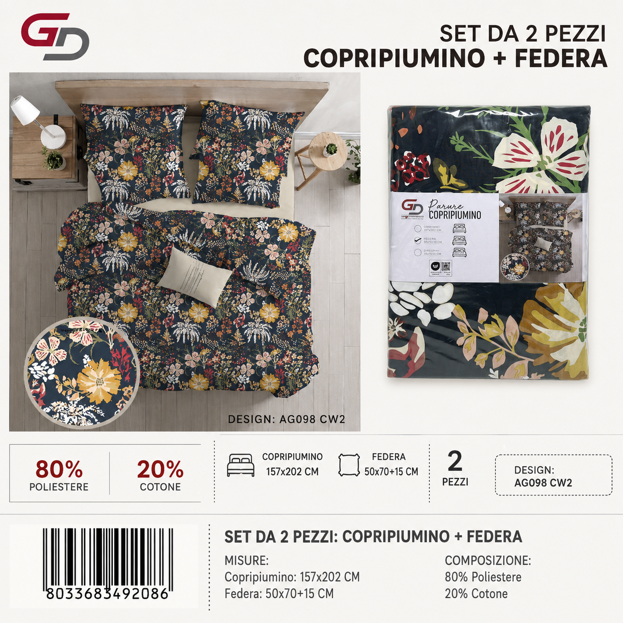 Parure Copripiumino Ag098 Cw2