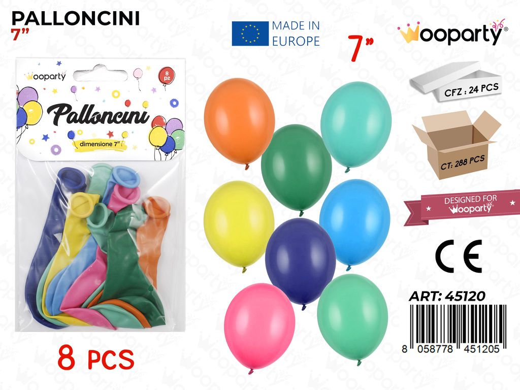 Palloncini Col. Ass. 7 8PCS