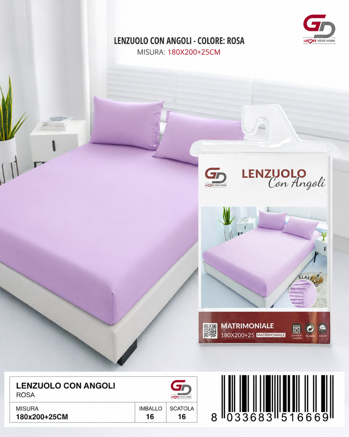 Lenzuolo Con Angoli Copripiumino+2 Federe Cuscino