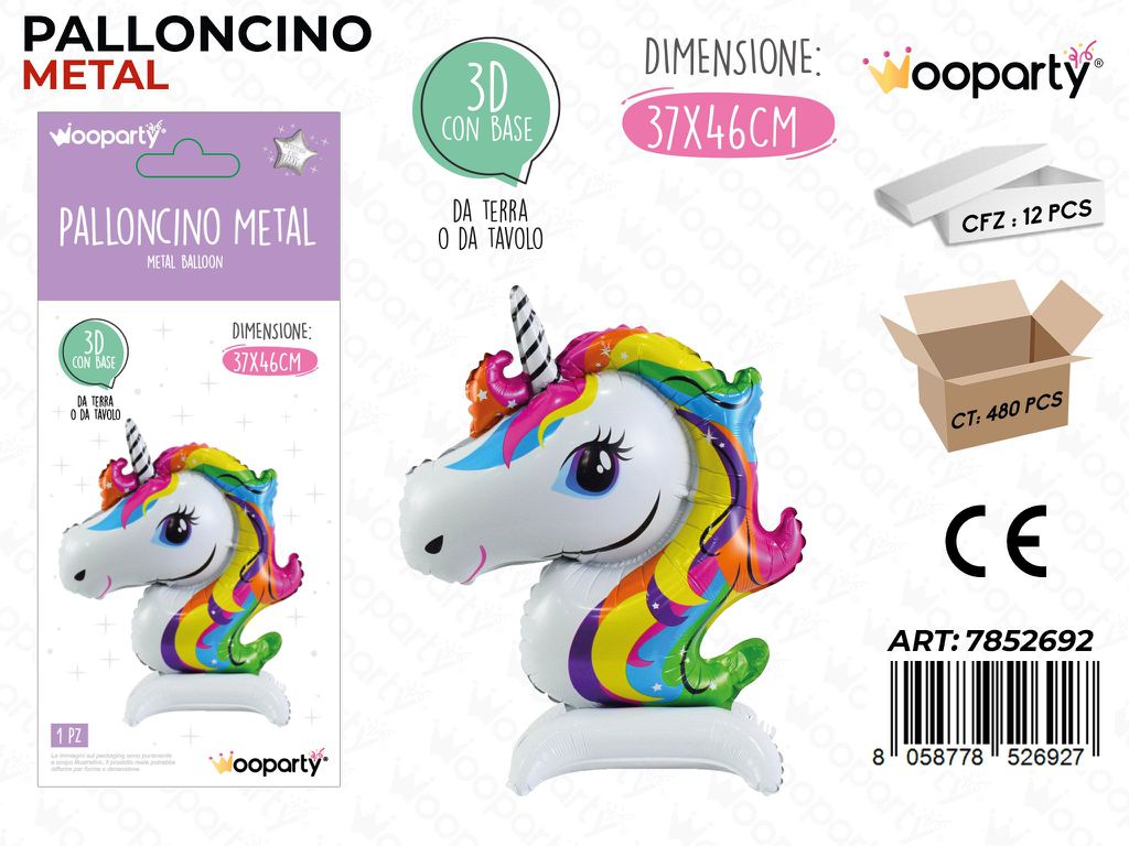 Wooparty Palloncino Metal 3D 37*46CM