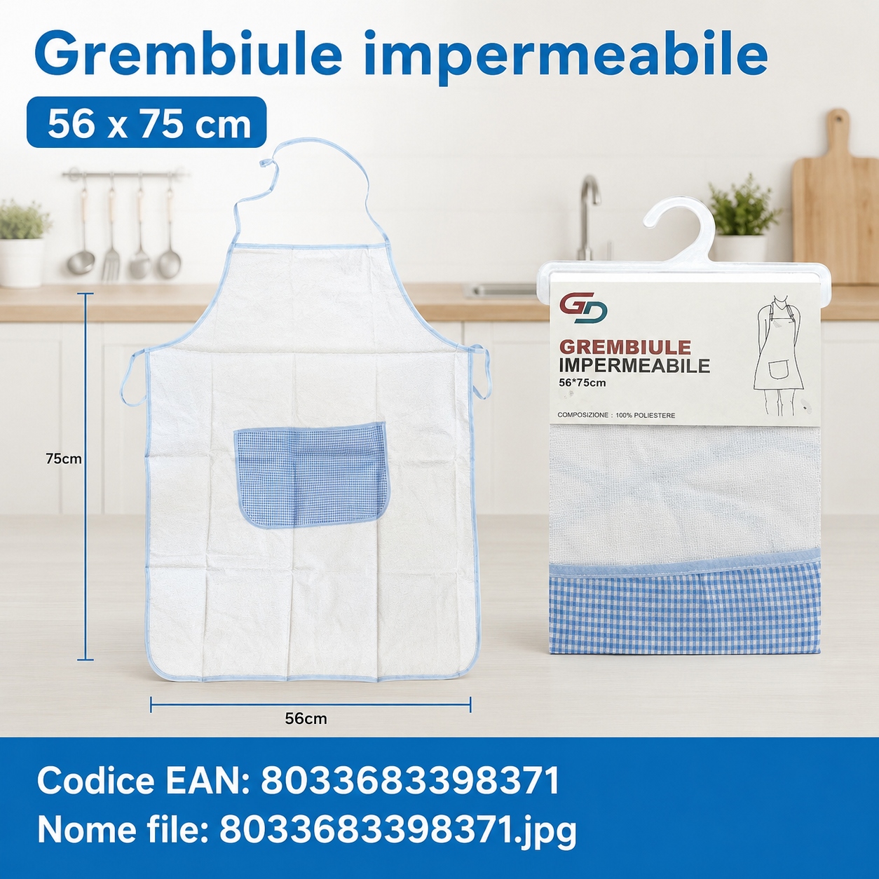 Grembiule Impermeabile 56*75Cm